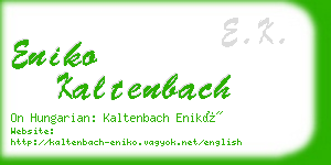 eniko kaltenbach business card